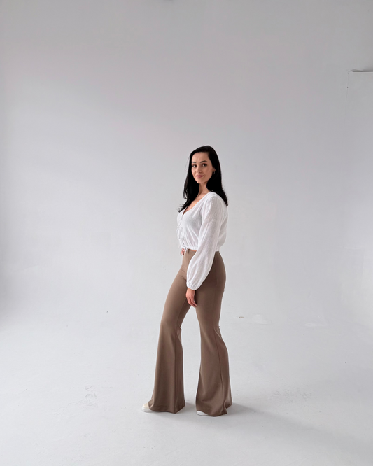 Spodnie dla wysokich kobiet Ultra Flare -Taupe