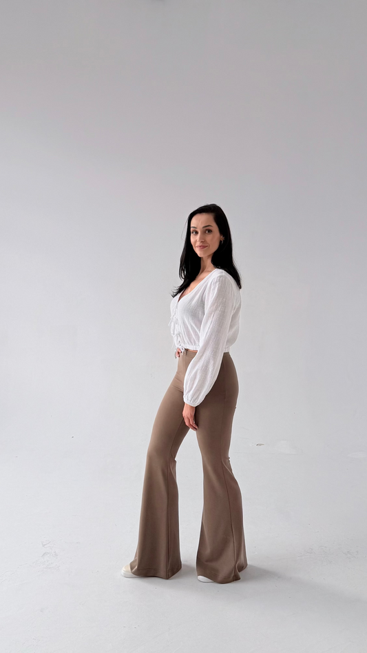 Spodnie dla wysokich kobiet Ultra Flare -Taupe