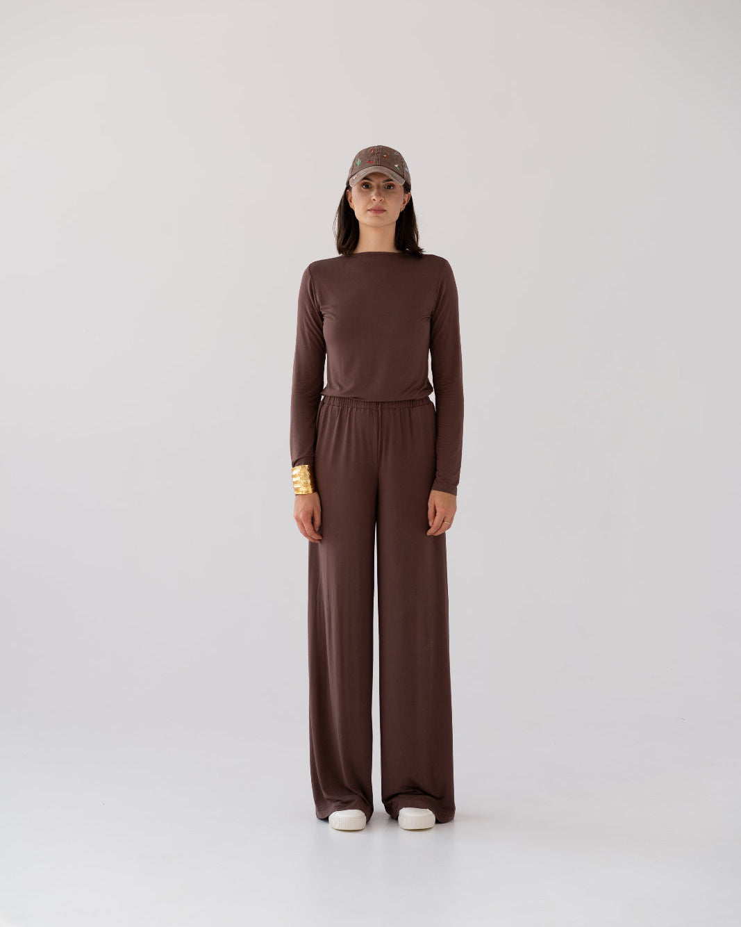 Bluzka Soft Power - Brown- długi rękaw