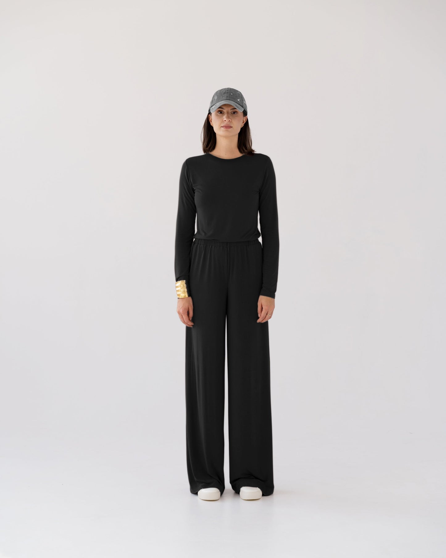 Bluzka Soft Power - Black - długi rękaw