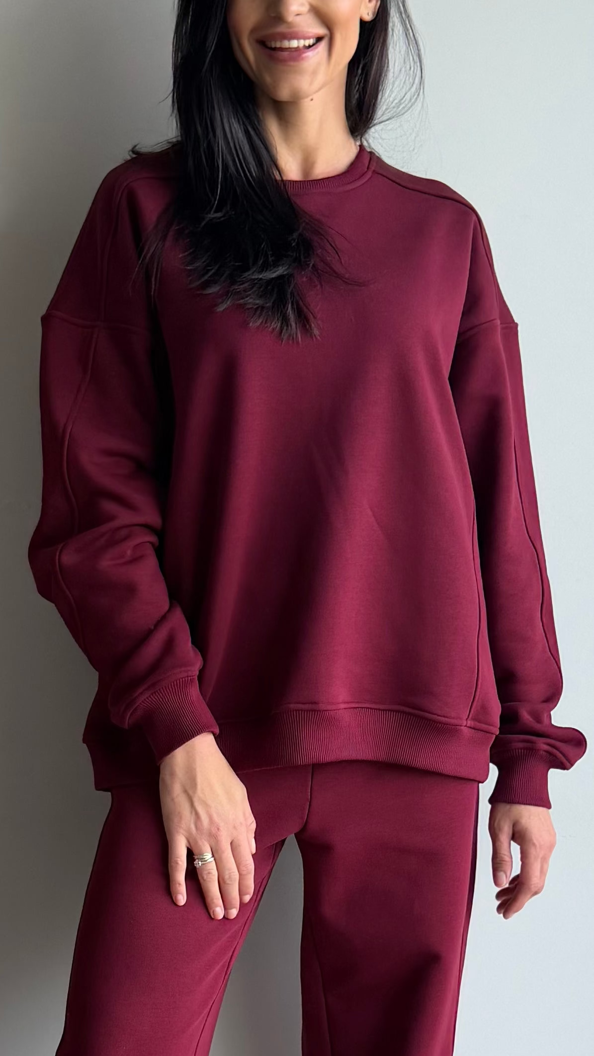 Bluza dresowa Sora Wine