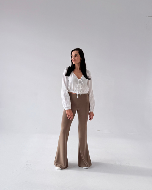 Spodnie dla wysokich kobiet Ultra Flare -Taupe