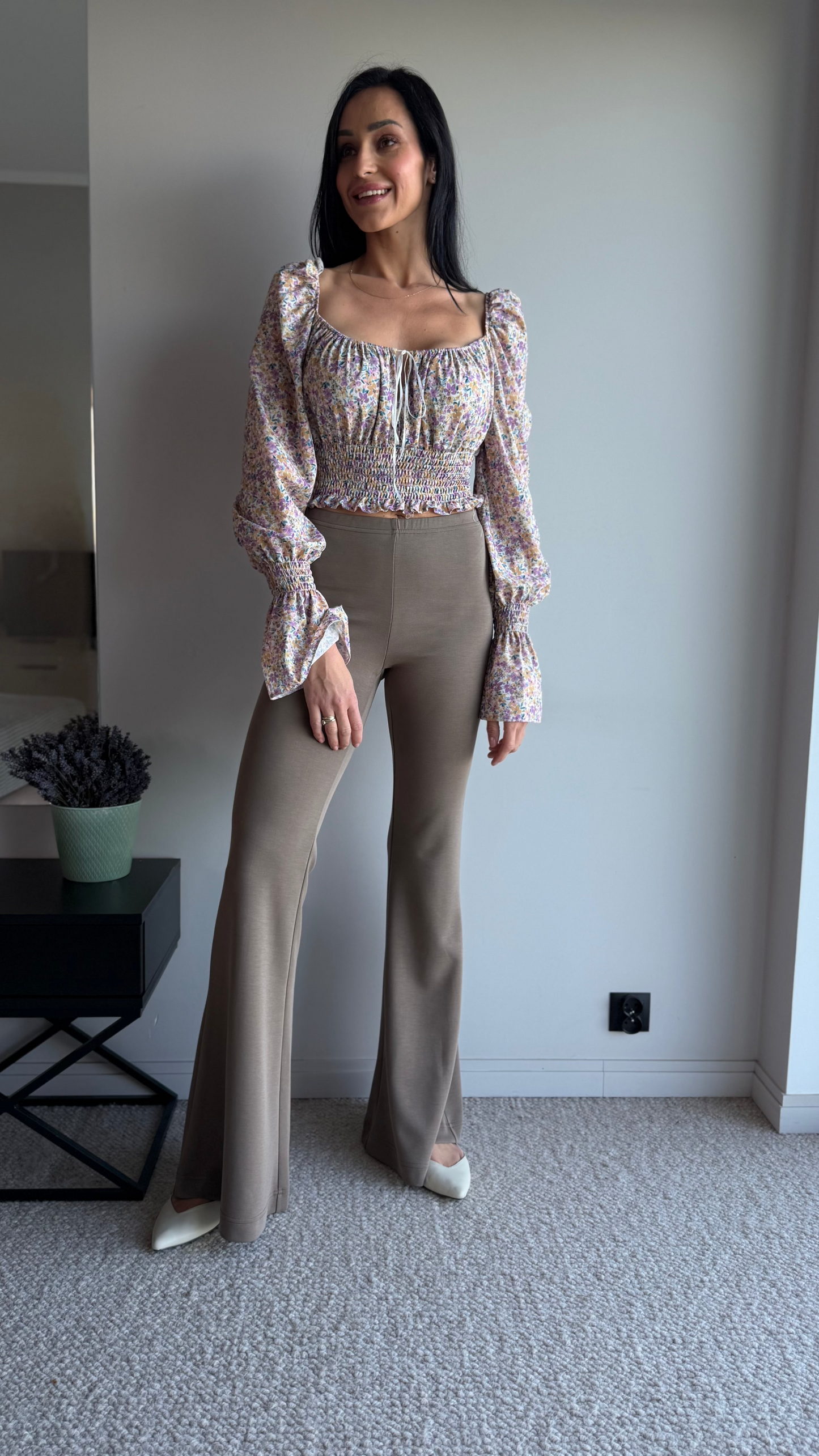 Spodnie dla wysokich kobiet Ultra Flare -Taupe