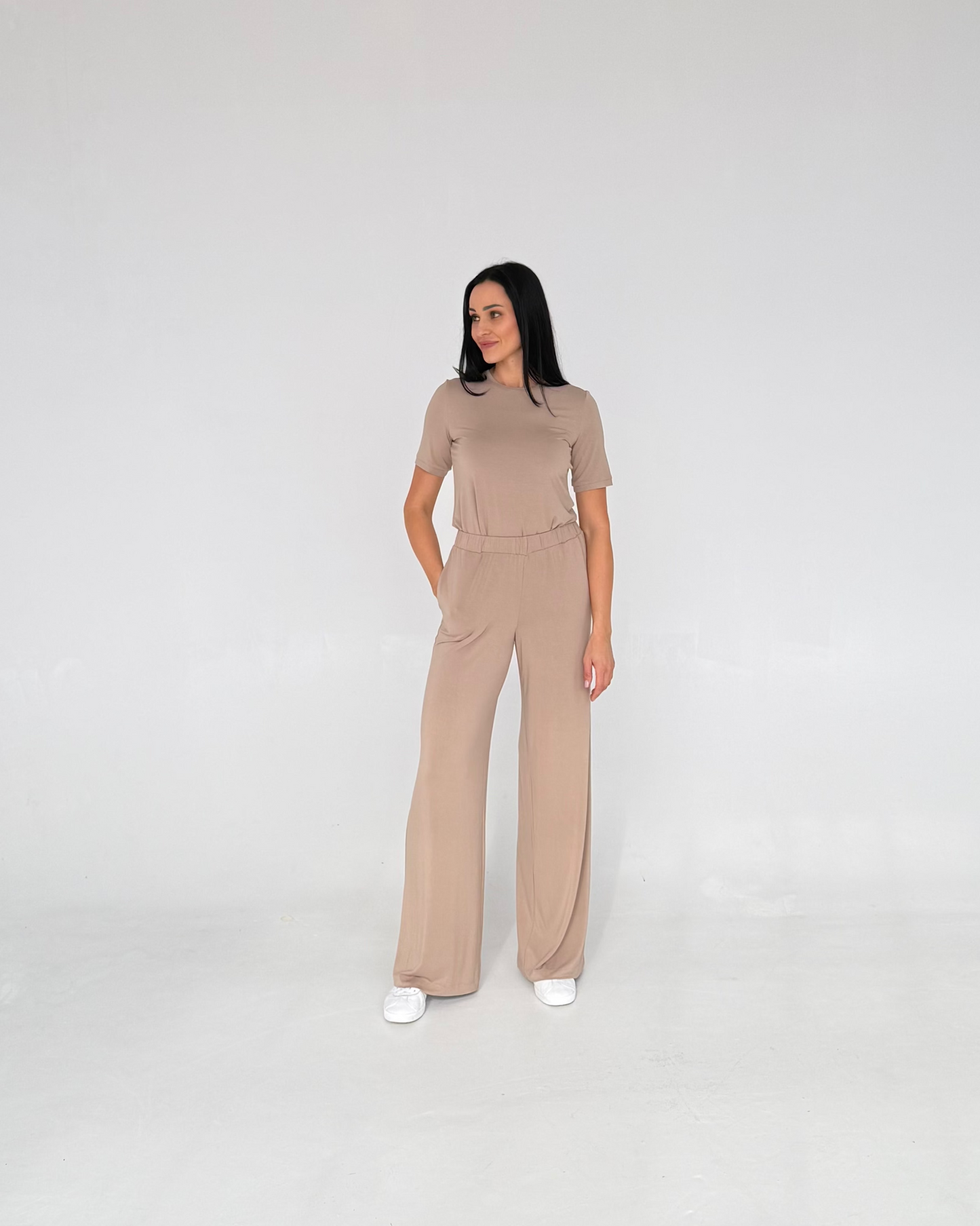 Bluzka Soft Power - Latte - krótki rękaw