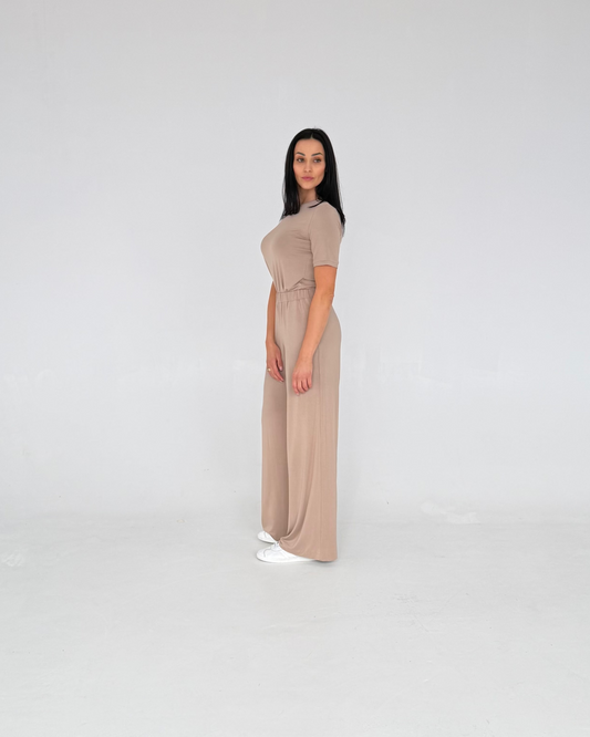 Spodnie dla wysokich kobiet - Soft Power -Latte