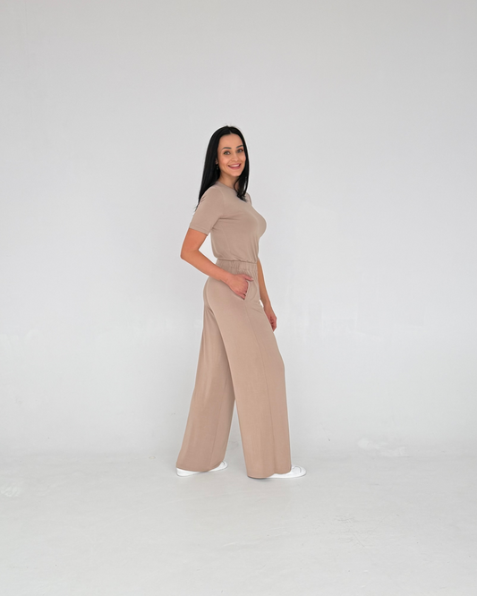 Spodnie dla wysokich kobiet - Soft Power -Latte