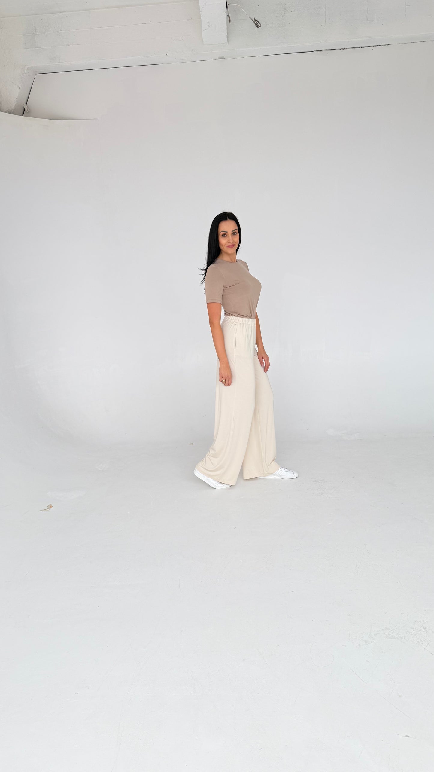 Bluzka Soft Power - Ecru - krótki rękaw