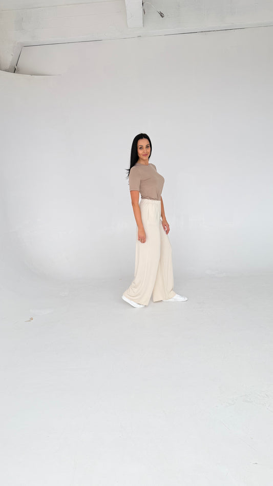 Bluzka Soft Power - Ecru - krótki rękaw