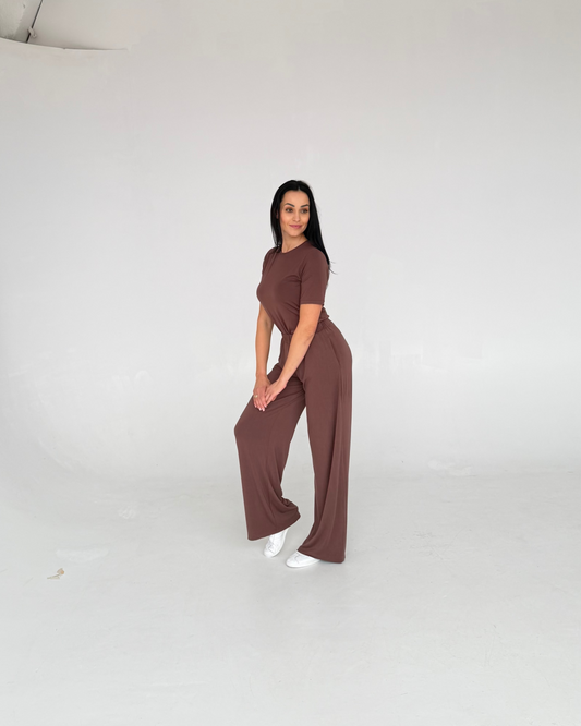 Bluzka Soft Power - Brown- krótki rękaw